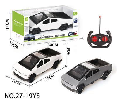 1:14四通特斯拉皮卡带4车灯遥控车(实色) - OBL10313247