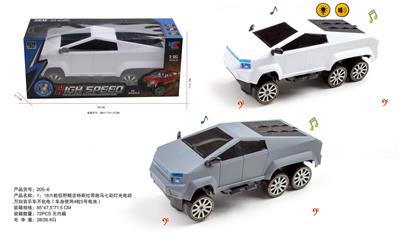 1：16六轮狂野特斯拉概念带灯光电动音乐万向车不包电（车身使用3粒5号电池） - OBL10315175