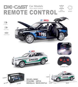 1:22遥控喷雾英文版劳斯莱斯库里南合金警车 - OBL10315472