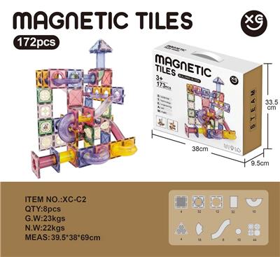 磁力轨道彩窗积木172PCS - OBL10315546