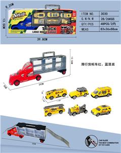 手提礼盒滑行货柜车带6只滑行AB工程车 - OBL10316984