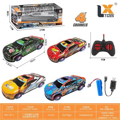1：24四通拉力涂鸦合金遥控车带灯光 - OBL10317299