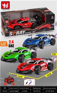 2.4G带灯光喷雾5通遥控骨架赛车     （配3.7v锂电池+USB线+抽水瓶)
 - OBL10317761