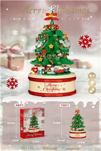 深绿圣诞树音乐盒    灯光版  683PCS - OBL10318022