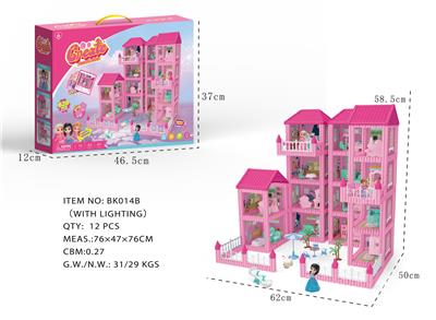 公主DIY益智拼装积木别墅14间  828 PCS （带灯） - OBL10319923