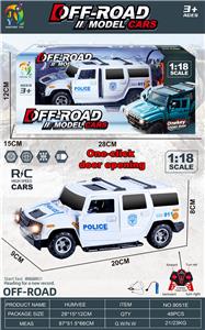 1:18五通遥控一键双开门悍马警车
白色 带车灯 - OBL10320686