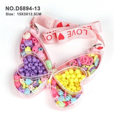背带款粉色蝴蝶DIY手工串珠 - OBL10326111