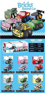 小颗粒积木强劲回力Q版车队85-123PCS-6只/展示盒 - OBL10326556