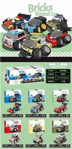 小颗粒积木强劲回力Q版车队104-117PCS-6只/展示盒 - OBL10326557