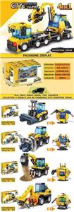 小颗粒积木工程回力车4款50-54PCS-16只/展示盒 - OBL10326564