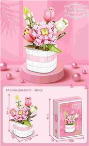 花系列小颗粒积木-春色满园盆栽330PCS-工艺UV彩盒 - OBL10326573