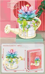 花系列小颗粒积木-冰灯玉露盆栽322PCS-工艺UV彩盒 - OBL10326577