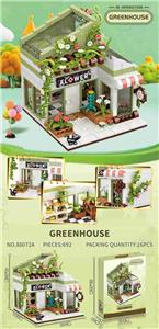 小颗粒积木街景-雅致花房692PCS-工艺UV彩盒 - OBL10326589
