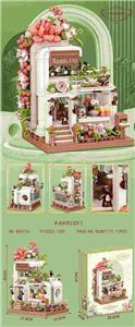 小颗粒积木街景-夏日花屋1285PCS-工艺UV彩盒 - OBL10326592