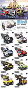 小颗粒积木城市回力车8款45-48PCS-16只/展示盒 - OBL10326613