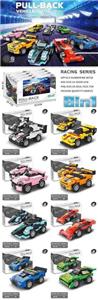 小颗粒积木极速回力车8款45-49PCS-16只/展示盒 - OBL10326615