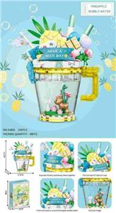 小颗粒积木菠萝气泡水245PCS-工艺UV彩盒 - OBL10326653