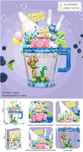 小颗粒积木蓝莓气泡水244PCS-工艺UV彩盒 - OBL10326655