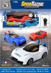 3D灯光二通遥控车（不包电）儿童卡通趣味遥控车模型 - OBL10329919
