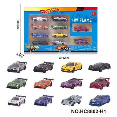 1:64风火轮合金12款10只装（赛车，跑车） - OBL10335094