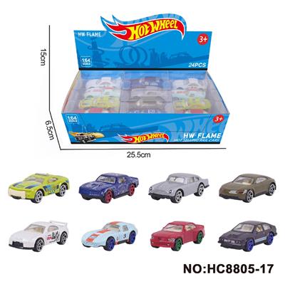 8款1:64风火轮合金肌肉车24只装展示盒 - OBL10335102
