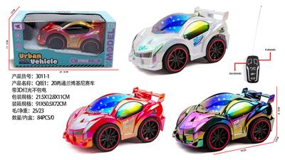 Q版1：20两通兰博基尼赛车带3D灯光不包电（车身使用三粒5号电池，遥控器使用二粒5号电池） - OBL10335952