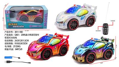 Q版1：20两通兰博基尼警车带3D灯光包电（车身包3.7V锂电+USB线，遥控器二粒5号电池不包） - OBL10335955
