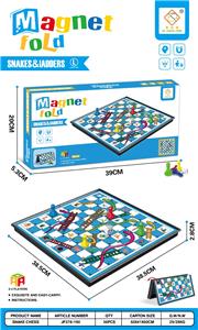蛇棋（磁性）
配黄红兰绿 4色各1粒+2骰子 - OBL10344972