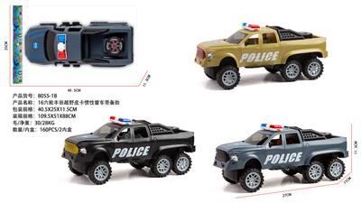 1:16六轮丰田越野皮卡惯性警车带备胎 - OBL10345049