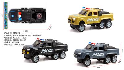 1:16六轮路虎越野皮卡惯性警车带备胎 - OBL10345051