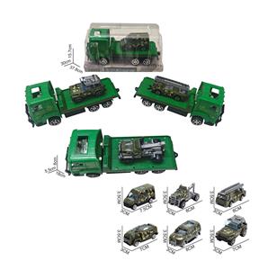 18 CM惯性拖头车载1只7.5 CM滑行军事车 - OBL10345190