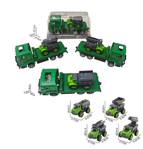 18 CM惯性拖头车载1只6.8 CM回力军事车 - OBL10345194