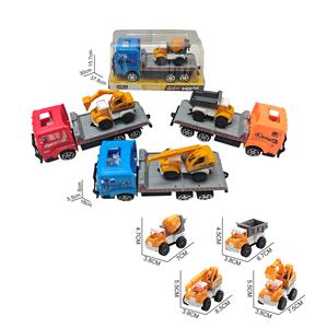 18 CM惯性拖头车载1只6.8 CM回力工程车，3色-红/黄/蓝 - OBL10345197