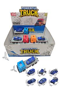 18 CM惯性拖头车载1只7.5 CM滑行警车，3色-红/黄/蓝 - OBL10345199