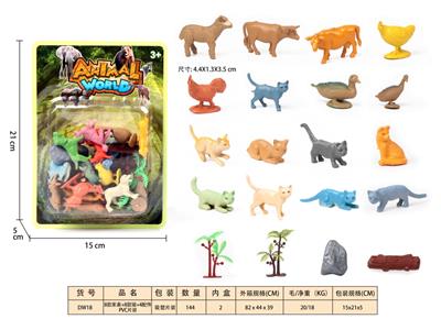 8款家禽+8款猫+4配件-PVC片装 - OBL10350315