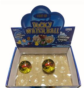 12粒6.5CM印足球+鱼闪光水晶弹跳球 - OBL10352694