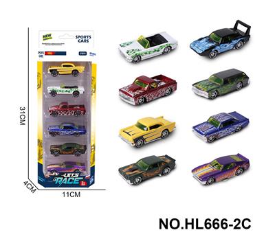 8款1:64合金车6只装 - OBL10353667