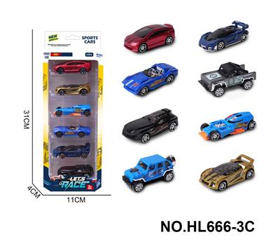 8款1:64合金车6只装 - OBL10353671