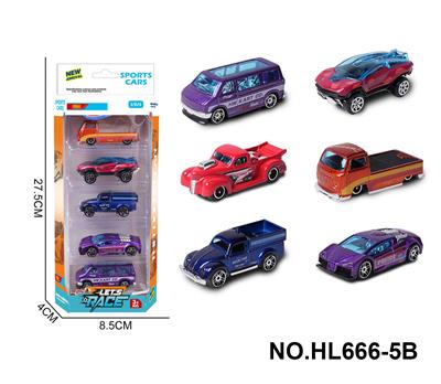 6款1:64合金车5只装 - OBL10353678