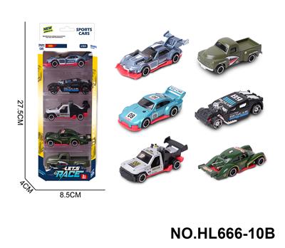 6款1:64合金车5只装 - OBL10353698