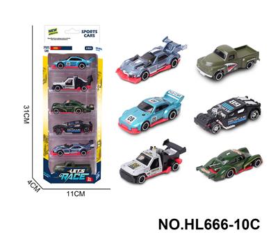 6款1:64合金车6只装 - OBL10353699