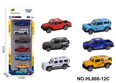 6款1:64合金车6只装 - OBL10353707