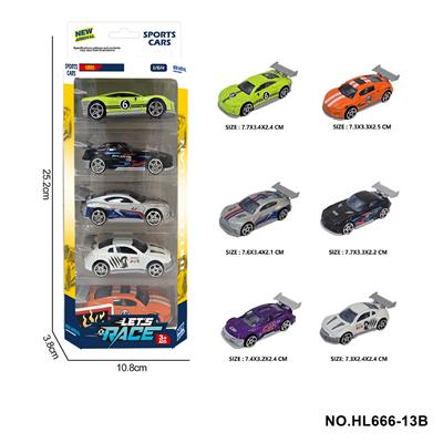 6款1:64合金车5只装 - OBL10353710