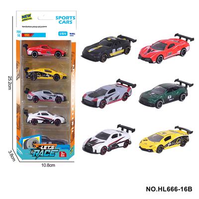 6款1:64合金车5只装 - OBL10353721