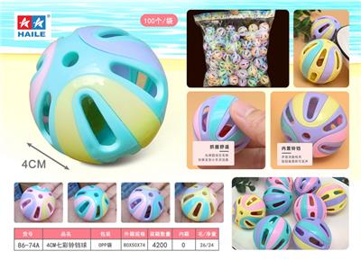 4CM七彩铃铛球(100个/袋) - OBL10354159