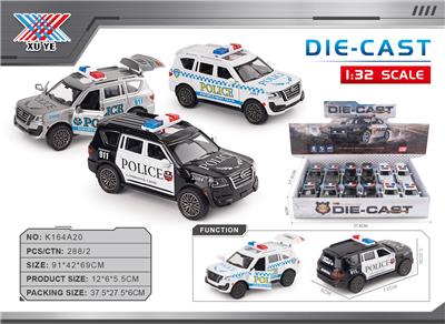 1:32  合金回力 三开门 警车（12只装） - OBL10356660