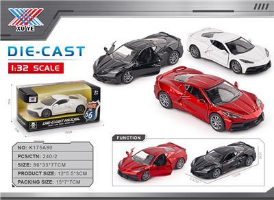 1:32 美式肌肉跑车 合金车回力 开门（1只装） - OBL10356665