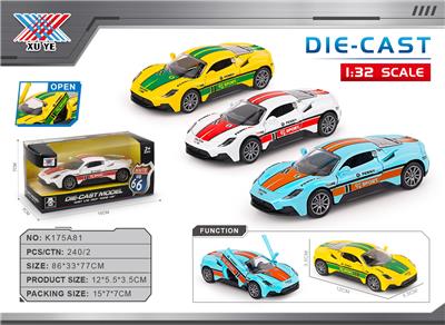 1:32 玛莎拉蒂赛车 合金车回力 开门（1只装） - OBL10356666