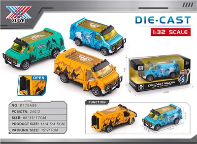 1:32 吉姆斯合金面包车 回力 三开门（1只装） - OBL10356670