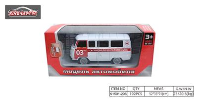 1:43，1只俄罗斯巴士救护回力合金车（03红白） - OBL10356819